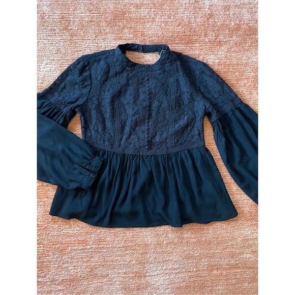 FOREVER 21 lace black blouse - Picture 1 of 5